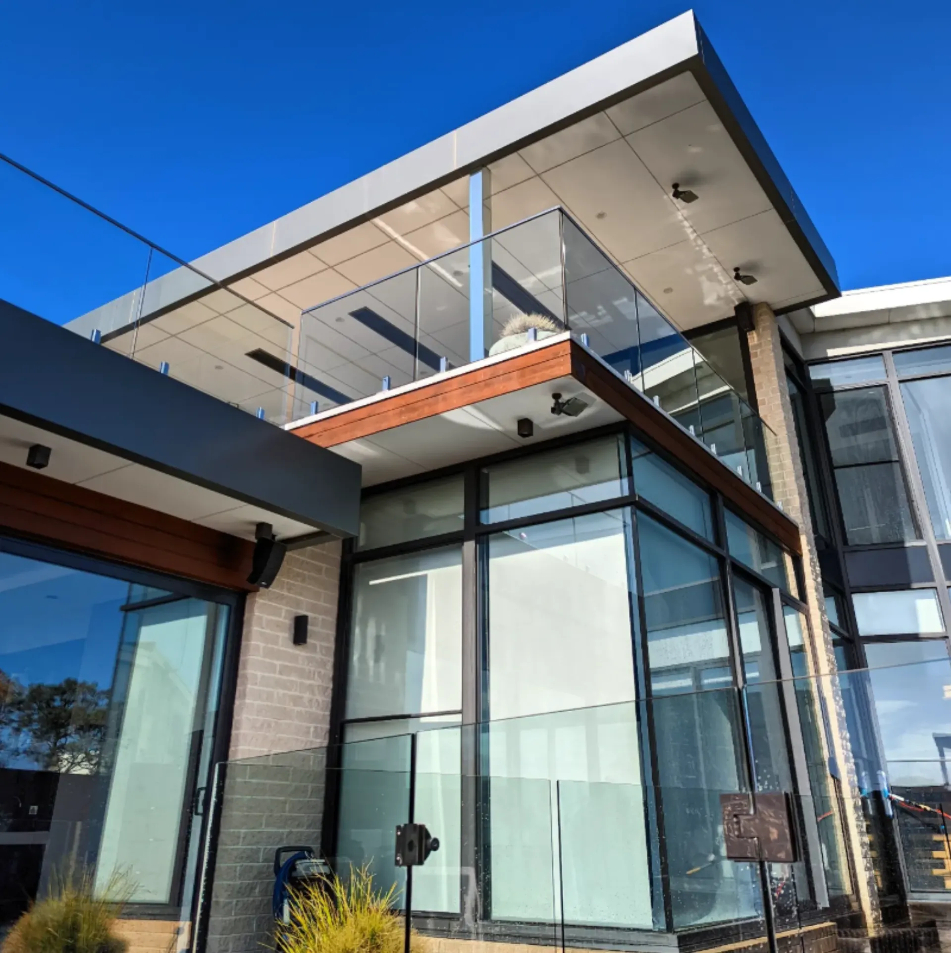 Modern building with clean glass windows